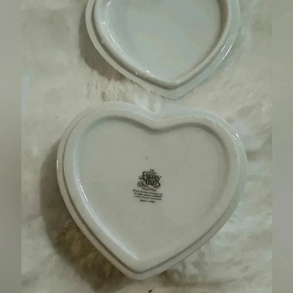 Vintage Precious Moments Heart Trinket Box Jewelry Holder - Picture 5 of 11